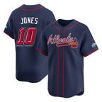 Atlanta Braves #10 Chipper Jones Player Navy 2025 Speedway Classic Home Game Stitched Baseball Jersey