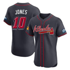 Atlanta Braves #10 Chipper Jones Player Navy 2025 Speedway Classic Limited Elite Home Game Stitched Baseball Jersey