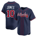 Atlanta Braves #10 Chipper Jones Player Navy Limited Home Game Stitched Baseball Jersey