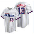 Atlanta Braves #13 Ronald Acuña Jr. 2021 City Connect Stitched White Baseball Jersey
