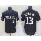 Atlanta Braves #13 Ronald Acuna Jr. Black Gothic South x Outkast Edition Vapor Limited Stitched Baseball Jersey