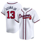 Atlanta Braves #13 Ronald Acuña Jr. White Home Limited Player Baseball Jersey