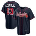 Atlanta Braves #13 Ronald Acuna Jr Player Navy Home Game Stitched Baseball Jersey