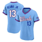 Atlanta Braves #13 Ronald Acuna Jr Player Powder Blue 2026 City Connect T-shirt Limited Elite Home Game Stitched Baseball Jersey