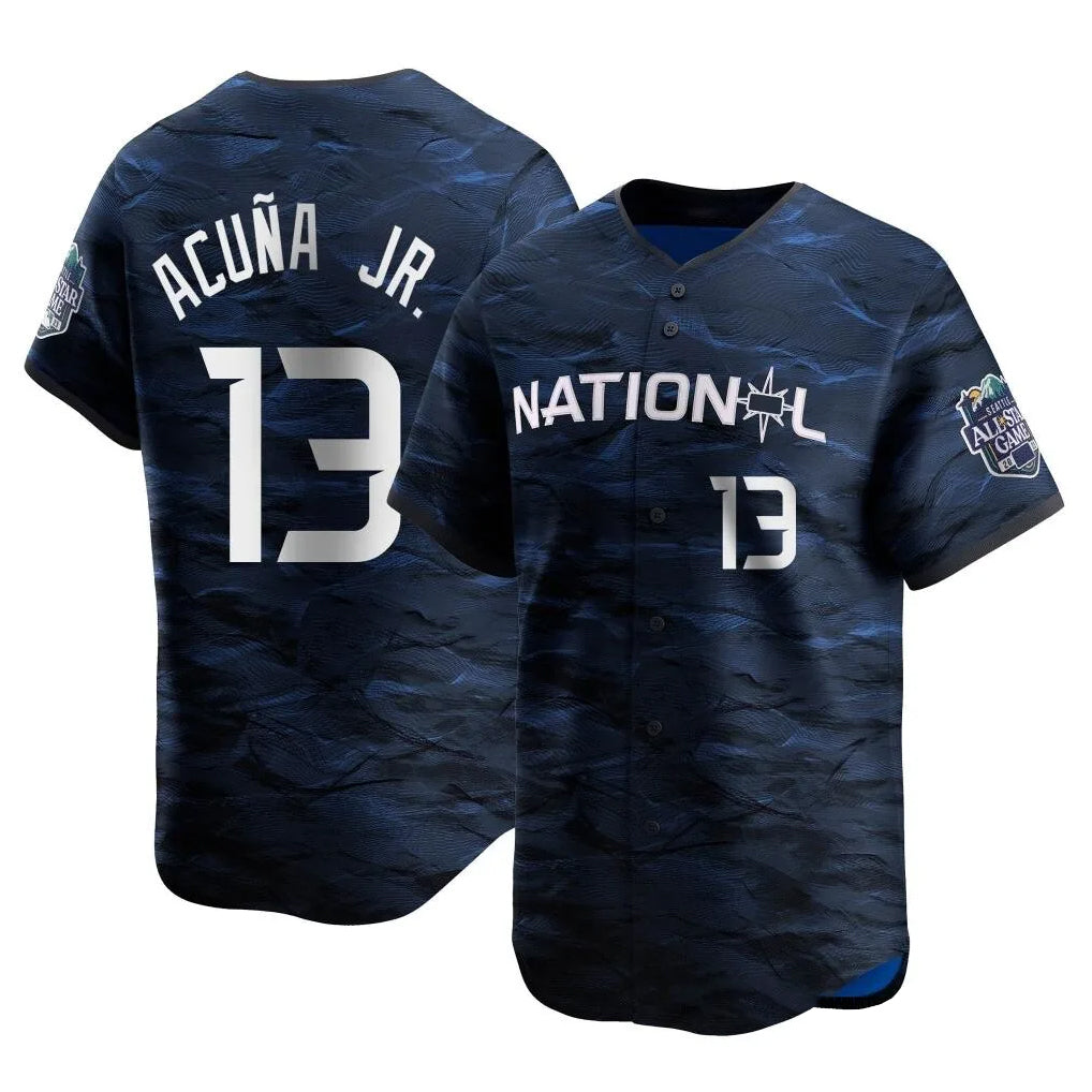Atlanta Braves #13 Ronald Acuna Jr Player Royal National League All-Star Limited Game Stitched Baseball Jersey