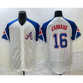 Atlanta Braves #16 Travis dArnaud White 2023 City Connect Flex Base Stitched Baseball Jersey