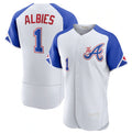 Atlanta Braves #1 Ozzie Albies White 2023 City Connect Flex Base Stitched Baseball Jersey