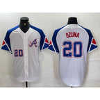 Atlanta Braves #20 Marcell Ozuna Number White 2023 City Connect Flex Base Stitched Baseball Jersey