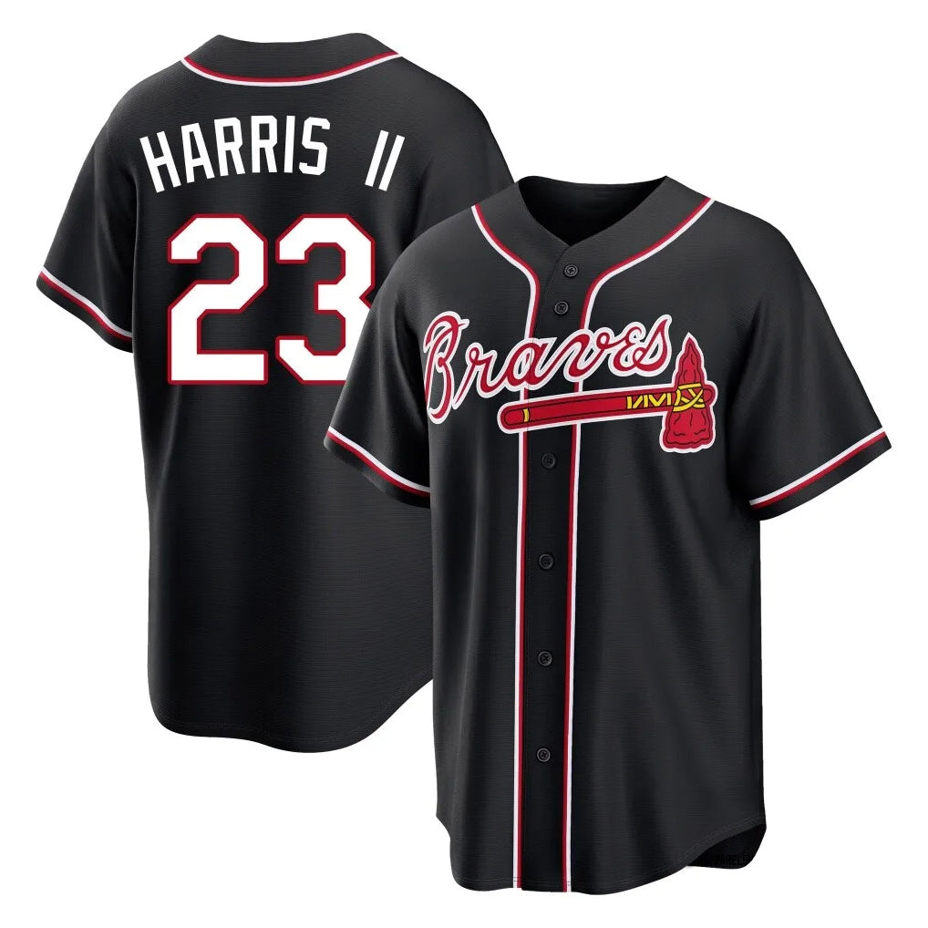 Atlanta Braves #23 Michael Harris II Player Black Fashion Out Game Stitched Baseball Jersey
