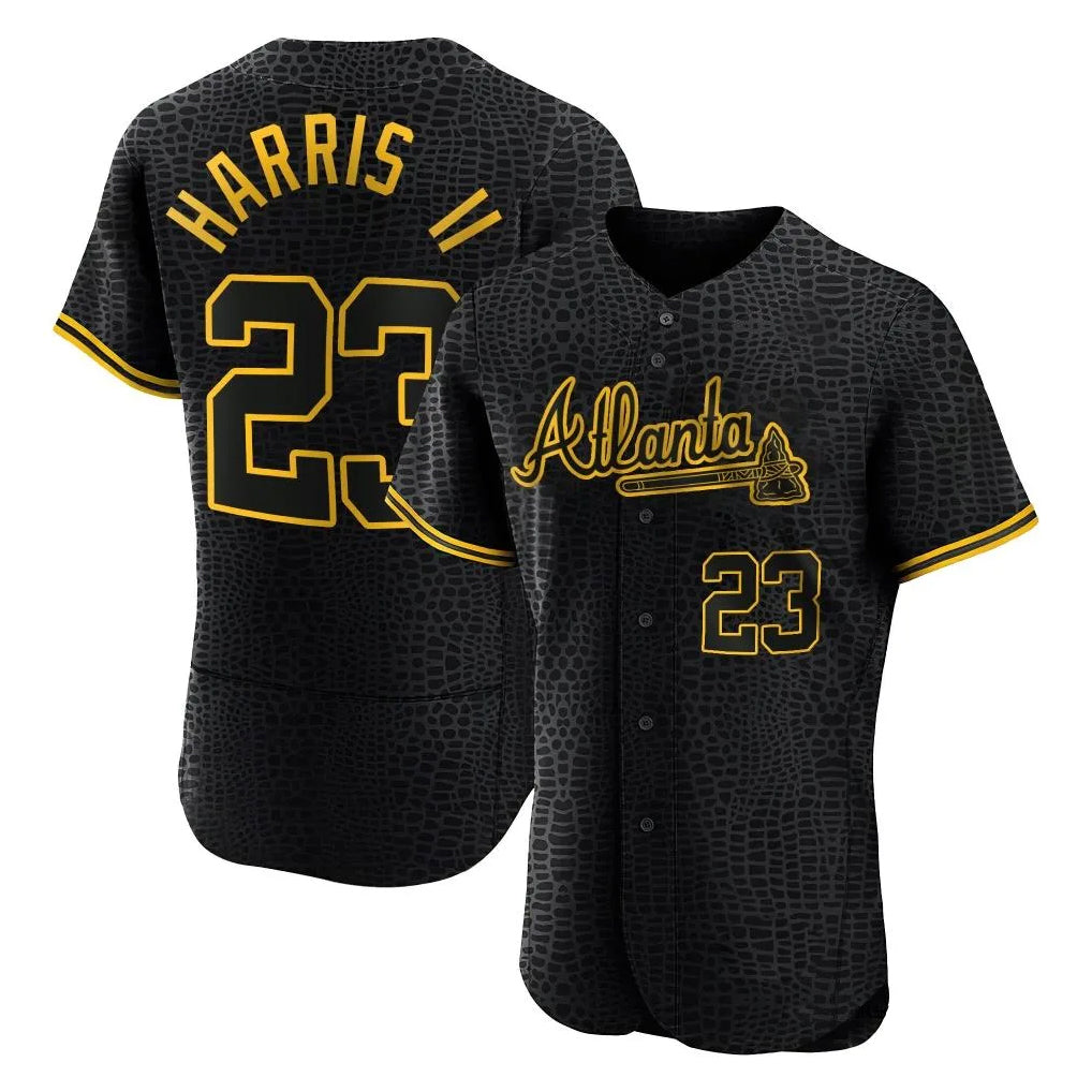 Atlanta Braves #23 Michael Harris II Player Black Snake Skin City Limited Elite Home Game Stitched Baseball Jersey