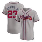 Atlanta Braves #23 Michael Harris II Player Gray Limited Elite Home Game Stitched Baseball Jersey