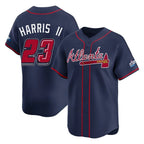 Atlanta Braves #23 Michael Harris II Player Navy 2025 Speedway Classic Home Game Stitched Baseball Jersey