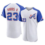 Atlanta Braves #23 Michael Harris II Player White City Connect Limited Elite Home Game Stitched Baseball Jersey