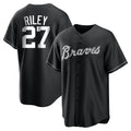 Atlanta Braves #27 Austin Riley Player Black Home Game Stitched Baseball Jersey