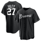 Atlanta Braves #27 Austin Riley Player Black Home Game Stitched Baseball Jersey