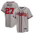 Atlanta Braves #27 Austin Riley Player Gray Home Game Stitched Baseball Jersey