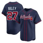 Atlanta Braves #27 Austin Riley Player Navy Limited Home Game Stitched Baseball Jersey