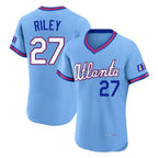 Atlanta Braves #27 Austin Riley Player Powder Blue 2026 City Connect T-shirt Limited Elite Home Game Stitched Baseball Jersey