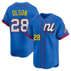 Atlanta Braves #28 Matt Olson Player Royal National League All-Star Edition Game Stitched Baseball Jersey