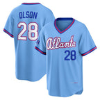 Atlanta Braves #28 Matt Olson Powder Blue 2026 City Connect Stadium Baseball Jersey