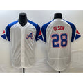 Atlanta Braves #28 Matt Olson White 2023 City Connect Flex Base Stitched Baseball Jersey