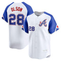 Atlanta Braves #28 Matt Olson White City Connect Limited Player Baseball Jersey