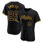 Atlanta Braves #29 John Smoltz Player Black Snake Skin City Limited Elite Home Game Stitched Baseball Jersey
