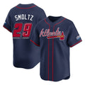 Atlanta Braves #29 John Smoltz Player Navy 2025 Speedway Classic Home Game Stitched Baseball Jersey