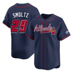 Atlanta Braves #29 John Smoltz Player Navy 2025 Speedway Classic Home Game Stitched Baseball Jersey