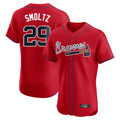 Atlanta Braves #29 John Smoltz Player Red Limited Elite Home Game Stitched Baseball Jersey