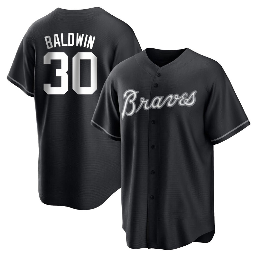 Atlanta Braves #30 Drake Baldwin Player Black Home Game Stitched Baseball Jersey