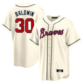 Atlanta Braves #30 Drake Baldwin Player Cream Home Game Stitched Baseball Jersey