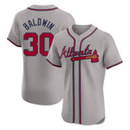 Atlanta Braves #30 Drake Baldwin Player Gray Limited Elite Home Game Stitched Baseball Jersey
