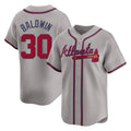 Atlanta Braves #30 Drake Baldwin Player Gray Limited Home Game Stitched Baseball Jersey