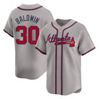 Atlanta Braves #30 Drake Baldwin Player Gray Limited Home Game Stitched Baseball Jersey