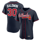 Atlanta Braves #30 Drake Baldwin Player Navy Limited Elite Home Game Stitched Baseball Jersey