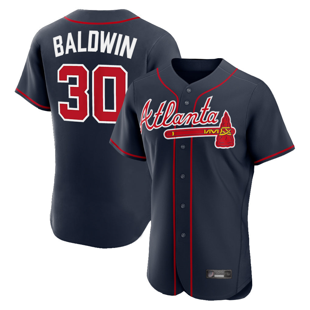 Atlanta Braves #30 Drake Baldwin Player Navy Limited Elite Home Game Stitched Baseball Jersey