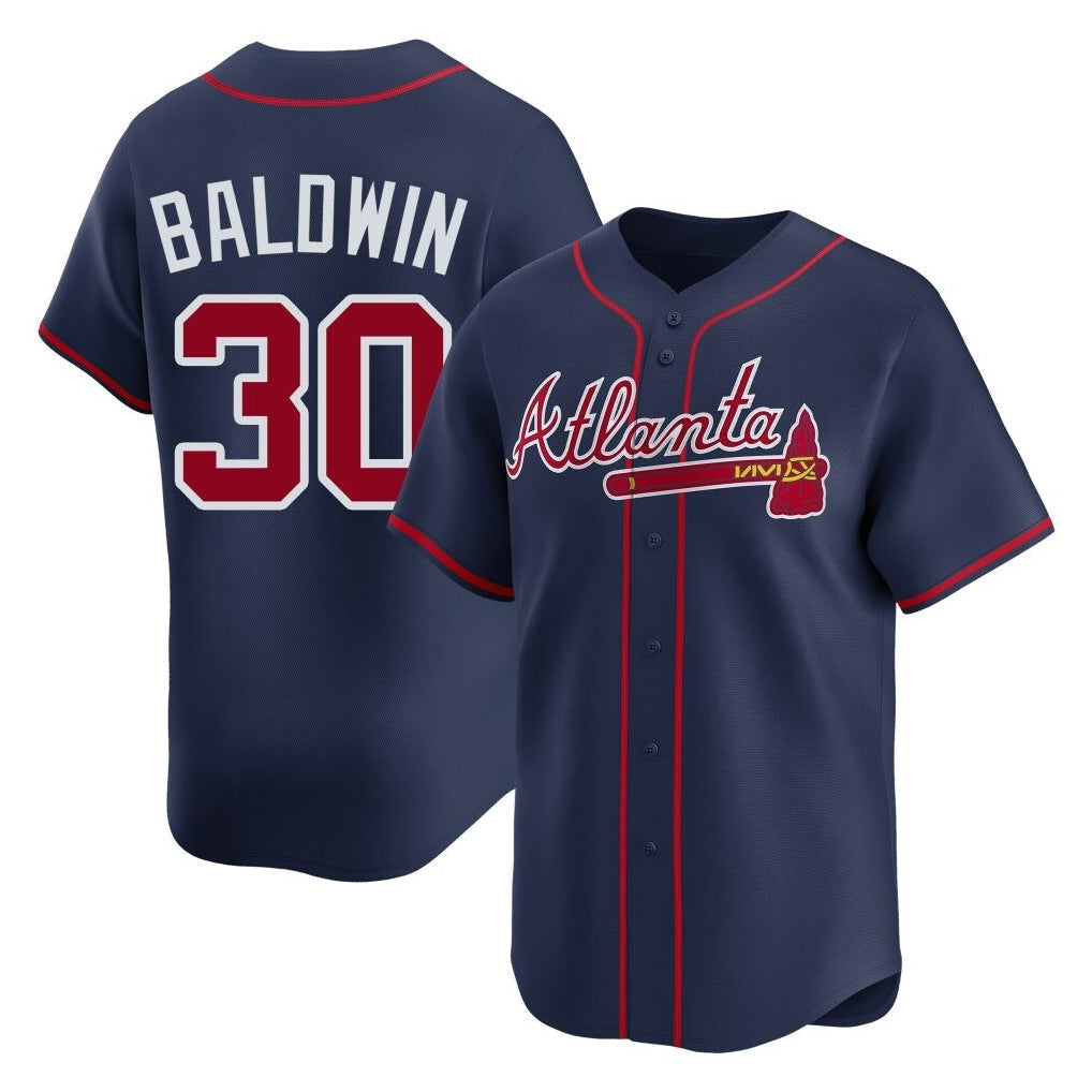 Atlanta Braves #30 Drake Baldwin Player Navy Limited Home Game Stitched Baseball Jersey