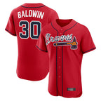 Atlanta Braves #30 Drake Baldwin Player Red Limited Elite Home Game Stitched Baseball Jersey