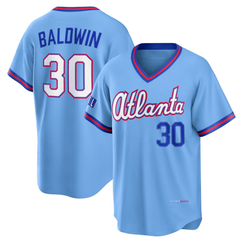 Atlanta Braves #30 Drake Baldwin Powder Blue 2026 City Connect Stadium Baseball Jersey