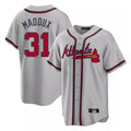 Atlanta Braves #31 Greg Maddux Player Gray Home Game Stitched Baseball Jersey