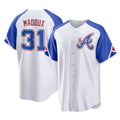 Atlanta Braves #31 Greg Maddux Player White City Connect Home Game Stitched Baseball Jersey