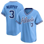 Atlanta Braves #3 Dale Murphy Light Blue Throwback Cooperstown Collection Limited Baseball Jersey
