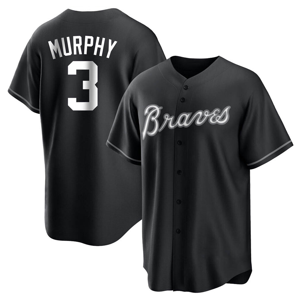 Atlanta Braves #3 Dale Murphy Player Black Home Game Stitched Baseball Jersey