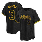 Atlanta Braves #3 Dale Murphy Player Black Snake Skin City Home Game Stitched Baseball Jersey
