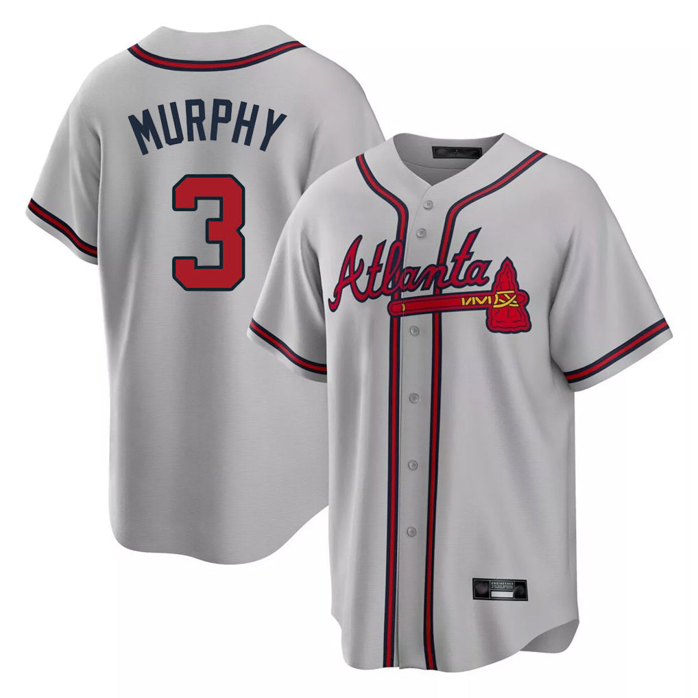 Atlanta Braves #3 Dale Murphy Player Gray Home Game Stitched Baseball Jersey