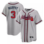 Atlanta Braves #3 Dale Murphy Player Gray Home Game Stitched Baseball Jersey