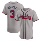 Atlanta Braves #3 Dale Murphy Player Gray Limited Elite Home Game Stitched Baseball Jersey