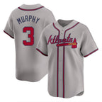 Atlanta Braves #3 Dale Murphy Player Gray Limited Home Game Stitched Baseball Jersey