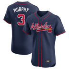 Atlanta Braves #3 Dale Murphy Player Navy Limited Elite Home Game Stitched Baseball Jersey